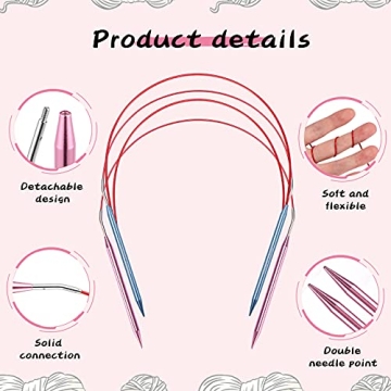 Ruidi 13 Pairs of Circular Knitting Needles Set