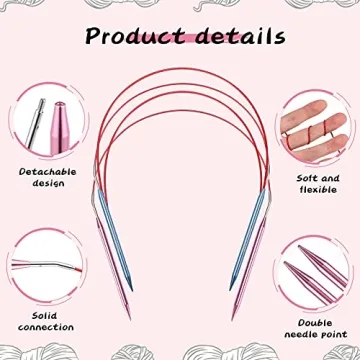Ruidi 13 Pairs of Circular Knitting Needles Set