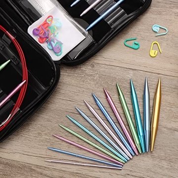 Ruidi 13 Pairs of Circular Knitting Needles Set