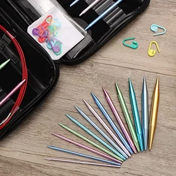 Ruidi 13 Pairs of Circular Knitting Needles Set