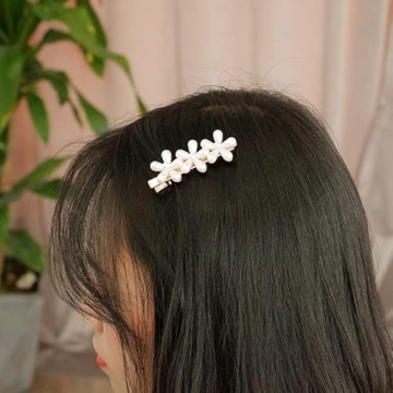 Handmade Pearl Hair Clips Set - 15 Elegant Barrettes for Women