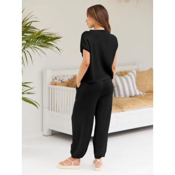 LILLUSORY 2 Piece Knit Sets For Women Trendy Sweatsuit Sets