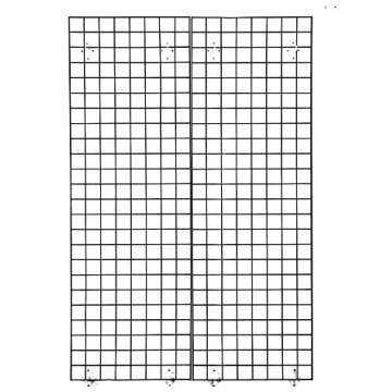 Econoco Commerical Grid Panels, 2' Width x 5' Height, White (Pack of 3)