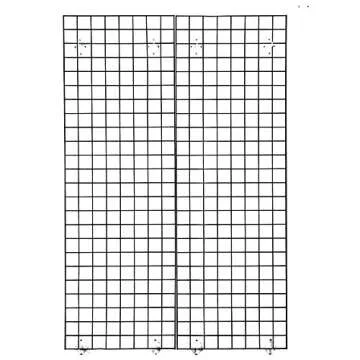 Econoco Commerical Grid Panels, 2' Width x 5' Height, White (Pack of 3)