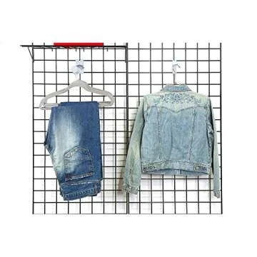 Econoco Commerical Grid Panels, 2' Width x 5' Height, White (Pack of 3)