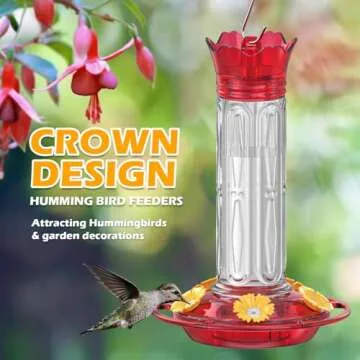 Birdream Hummingbird Feeders for Outdoors - 20 Oz, 10 Ports, 2 Pack with Ant Moat