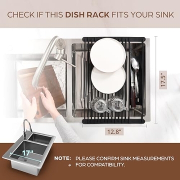 BELLE TERRE Roll-Up Dish Drying Rack - Compact & Versatile