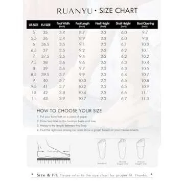 Ruanyu Women's Stylish Platform Ankle Boots for Comfort