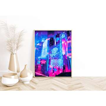 Japan Art Poster Set of 4,Japanese Neon Art, University Poster Print Artwork,Tokyo Anime Wall Art Picture Gift,Japanese Wall Art Room Aesthetics Bedroom Decor (8x10 inch,Unframed)