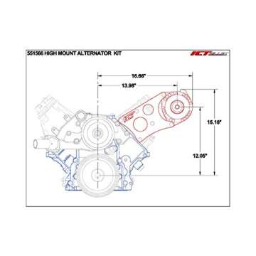 ICT Billet Alternator Bracket Kit for LS Corvette CTSV Camaro 551566-1