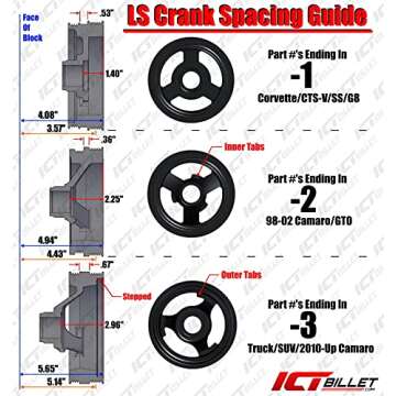 ICT Billet Heavy Duty Alternator Bracket Kit for LS Vehicles