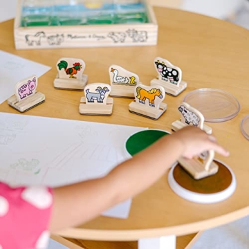 Melissa & Doug Farm Animal Wooden Stamp Set for Kids