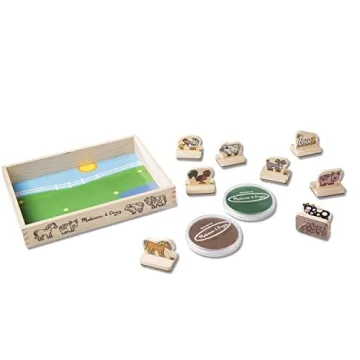 Melissa & Doug Farm Animal Wooden Stamp Set for Kids