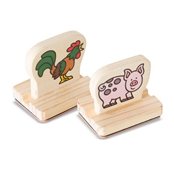 Melissa & Doug Farm Animal Wooden Stamp Set for Kids