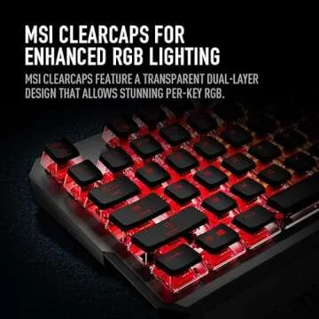 MSI Vigor GK71 Sonic Blue US Mechanical RGB Gaming Keyboard Sonic Blue Switches