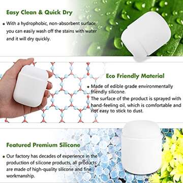 BEZOX Makeup Sponge Holder, Beauty Sponges Case for Travel, Make-up Face Blender Silicone Container (BLENDER NOT INCLUDED) - White