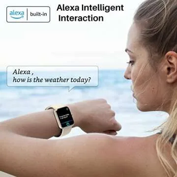 TOZO S2 44mm Smart Watch Alexa Built-in Fitness Tracker with Heart Rate and Blood Oxygen Monitor, Sl...