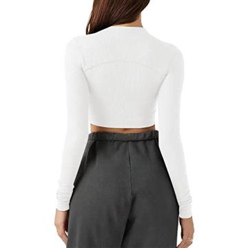 LASLULU Long Sleeve Crop Tops - Versatile Women’s Workout Tops
