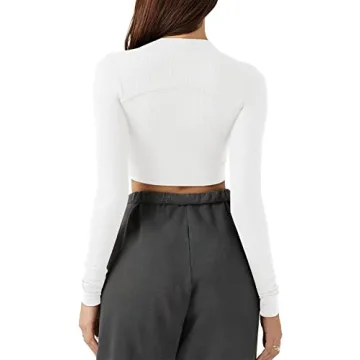 LASLULU Long Sleeve Crop Tops - Versatile Women’s Workout Tops