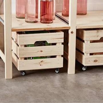 2 inch Swivel Caster Wheels Without Brake and No Noise Wheels, Heavy Duty Casters Total Capacity 600lbs (Pack of 4)