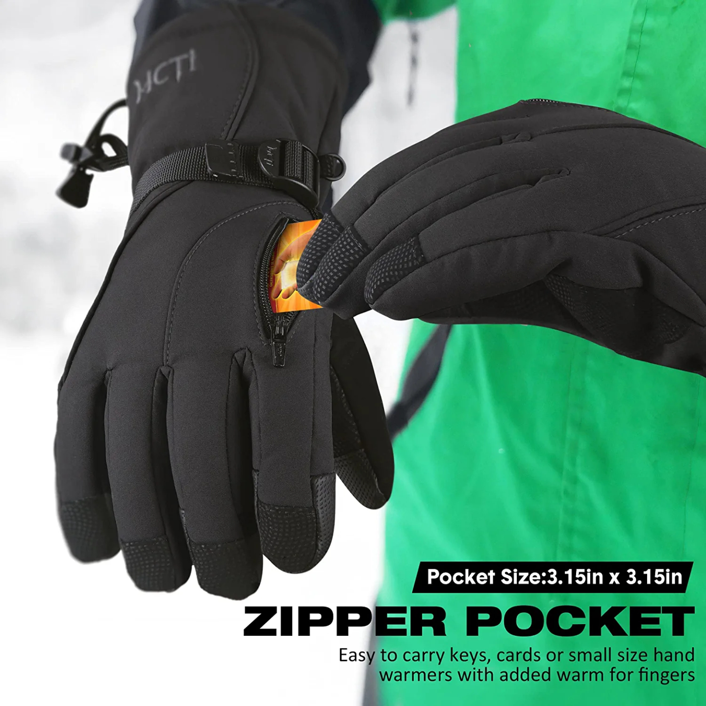 MCTi Men's Waterproof Ski Gloves with 3M Thinsulate