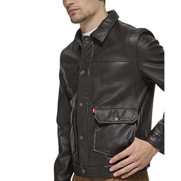Levi's Lightweight Trucker Shirt Jacket for Men in Faux Leather
