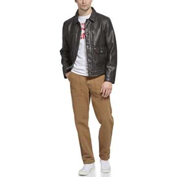 Levi's Trucker Shirt Jacket for Men in Faux Leather