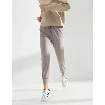 AJISAI Women's Joggers Pants Drawstring Running Sweatpants with Pockets Lounge Wear Cloud M