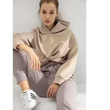 AJISAI Women's Joggers Pants Drawstring Running Sweatpants with Pockets Lounge Wear Cloud M