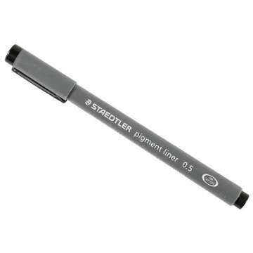 Staedtler Pigment Liner, 0.5mm, Black Ink (308-0.5)
