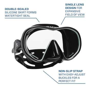 SCUBAPRO Solo Scuba Mask - Panoramic Vision Underwater