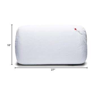 I Love Pillow Traditional Advanced Memory Foam Sleeping Pillow, Ergonomic Design, Perfect for Stomach, Back and Side Sleepers Machine Washable Cover, Queen, Medium, White