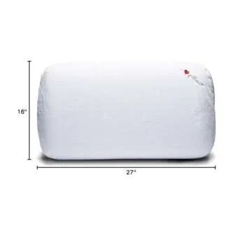 I Love Pillow Traditional Advanced Memory Foam Sleeping Pillow, Ergonomic Design, Perfect for Stomach, Back and Side Sleepers Machine Washable Cover, Queen, Medium, White