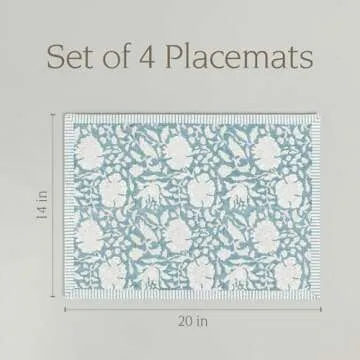 Unique Hand-Blocked Placemats - Durable & Machine Washable