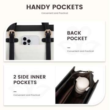 LOVEVOOK 15.6 inch Laptop Tote Bag for Women