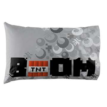 Jay Franco Minecraft Creeper 5 Piece Full Bed Set - Includes Reversible Comforter & Sheet Set - Super Soft Fade Resistant Microfiber - (Official Minecraft Product)