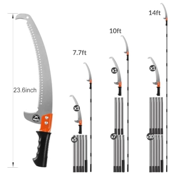 Walensee 14 FT Lightweight Stainless Steel Tree Pruner