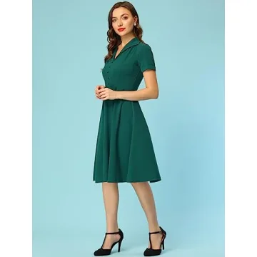 Allegra K Vintage Dresses for Women 2024 Essential Fit and Flare