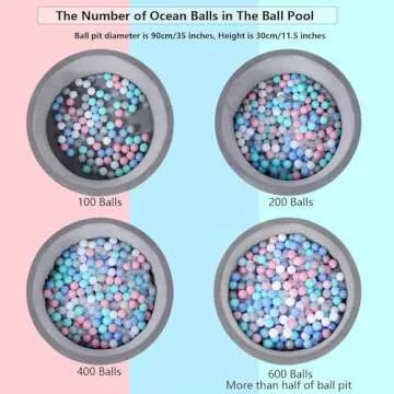 MoonxHome Ball Pit Balls for Toddlers, BPA Free Crush Proof Plastic Toy Balls for Ball Pit, Children's Water Toys, Ideal Gift for Christmas Balls for Play Tent 2.15" Pack of 100 White Clear and Pink