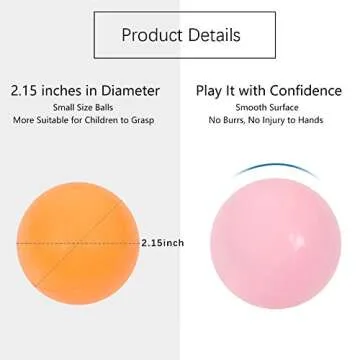 MoonxHome Ball Pit Balls for Toddlers, BPA Free Crush Proof Plastic Toy Balls for Ball Pit, Children's Water Toys, Ideal Gift for Christmas Balls for Play Tent 2.15" Pack of 100 White Clear and Pink