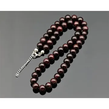 Natural Garnet Beaded Choker, Genuine Red Crystal Necklace, Fancy Gemstone Choker, 8mm Beads, Unique Fashion Jewelry, Healing Crystal Chakra Necklace, Durable Stone Necklace, Aquarius Necklace