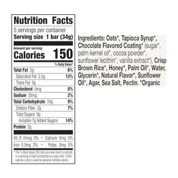 Cascadian Farm Chocolate Drizzle Granola Bars, Gluten Free, 5 ct