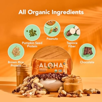 ALOHA Organic Peanut Butter Protein Bars - Vegan