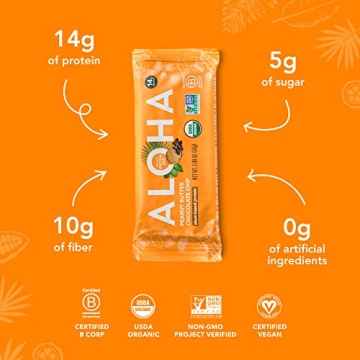 ALOHA Organic Peanut Butter Protein Bars - Vegan