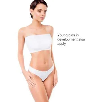 Women's Strapless Bralette Seamless Bandeau Soft Stretchy Non-Padded Bandeau Tube Top Bra in Multi C...