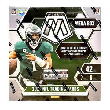 2022 Panini Mosaic NFL Football MEGA Box - 6 Packs, Multi-Color Features