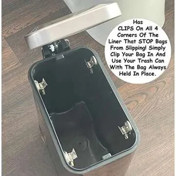 Homie Rose Gold Slim Trash Can with Quiet Lid