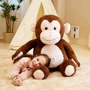 IKASA 30" Giant Monkey Plush Toy for Kids and Adults