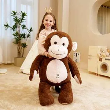 IKASA 30" Giant Monkey Plush Toy for Kids and Adults