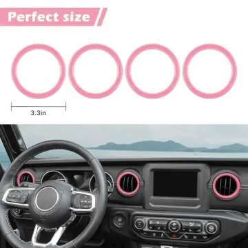 RT-TCZ Pink AC Vents Cover Trim for Jeep Wrangler & Gladiator